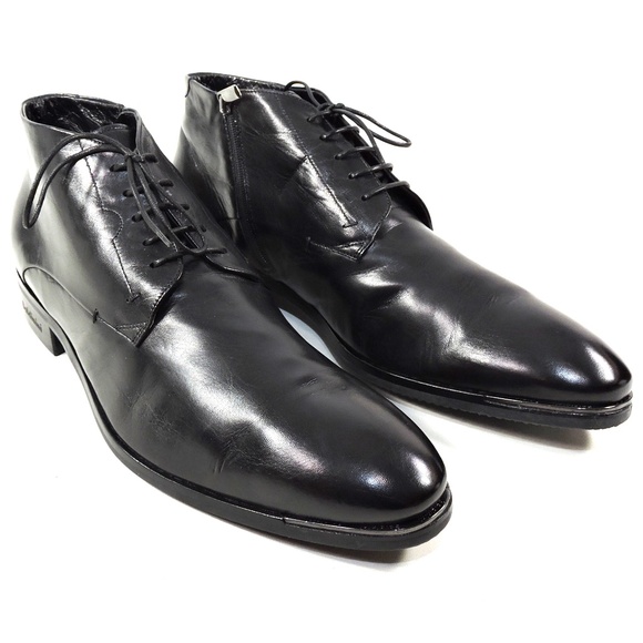 BALDININI ?? MEN\'S SOFT BLACK LEATHER COMFORT WINTER DRESS BOOTS main image 8